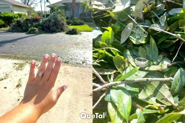 ¿Dios, eres tú? Mujer encuentra su anillo de compromiso luego de perderlo en el huracán Ian